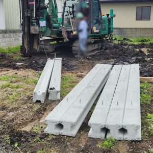 八戸市江陽🏠着工中現場